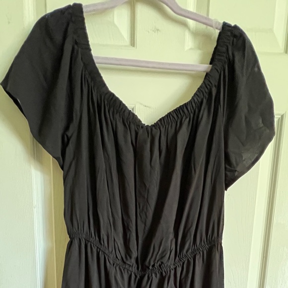 J for justify black with red embroidered roses hi low dress - Picture 6 of 8